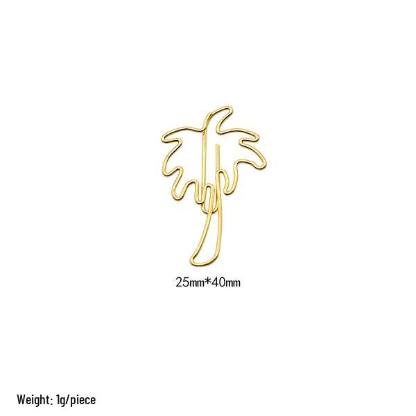 Electroplated Cartoon Insect & Plant Paper Clip Set for Organization