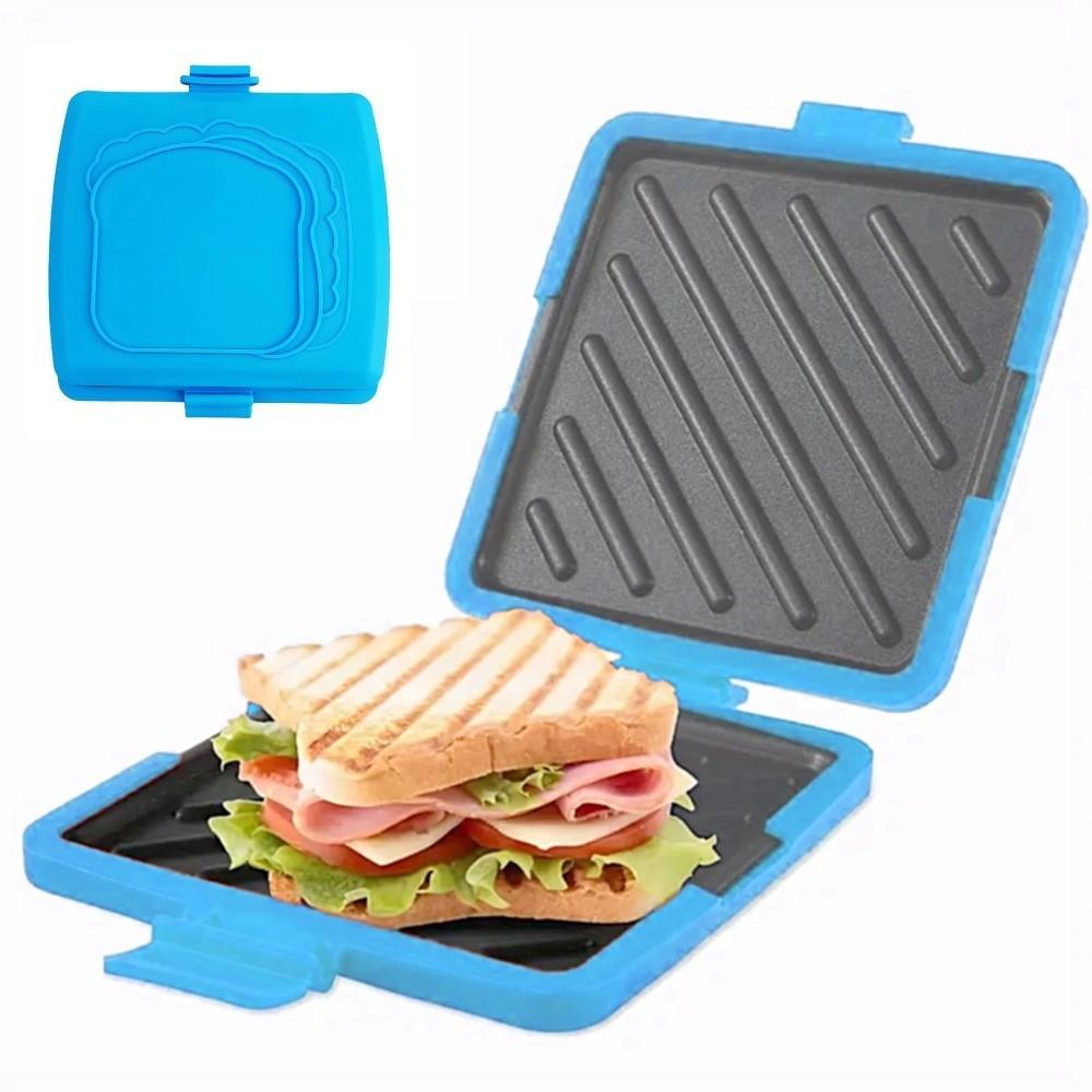 Silicone Sandwich Baking Pan Quick Heating Panini Press  Kitchen Microwave Oven Use