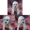 Ghost Latex Female Cosplay Mask With White Hair For Haunted House Decorations