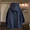Men's Japanese Style Hooded Jacket with Large Pockets - Loose Fit, Casual Workwear for Spring and Autumn.