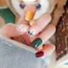 24 stuks Kleurovergang Valse Nagel Middellang Volledige Bedekking Herbruikbare Nepnagel Druk-op Met Jelly Lijm Nagelaccessoires voor Meisje Dame