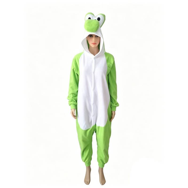Yoshi Childrens Cartoon Onepiece Pajama With Polyester Fabric For Halloween Cosplay Adult S