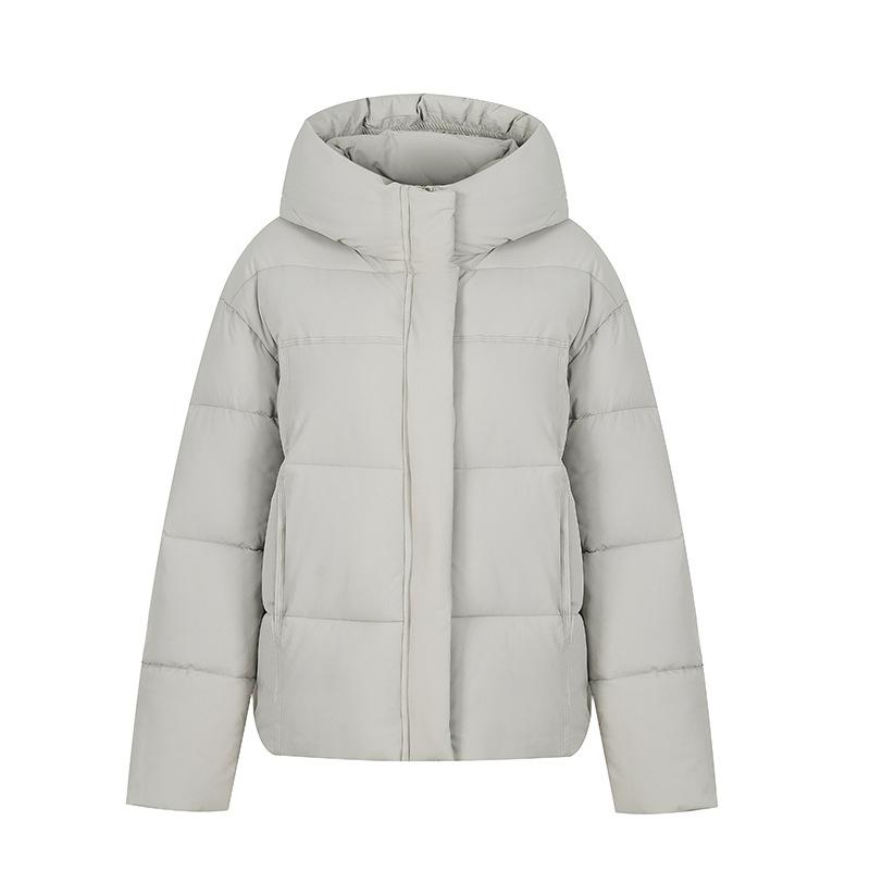 Small short cotton clothes women's fashion hooded thickened design autumn and winter candy color bread clothes jacket