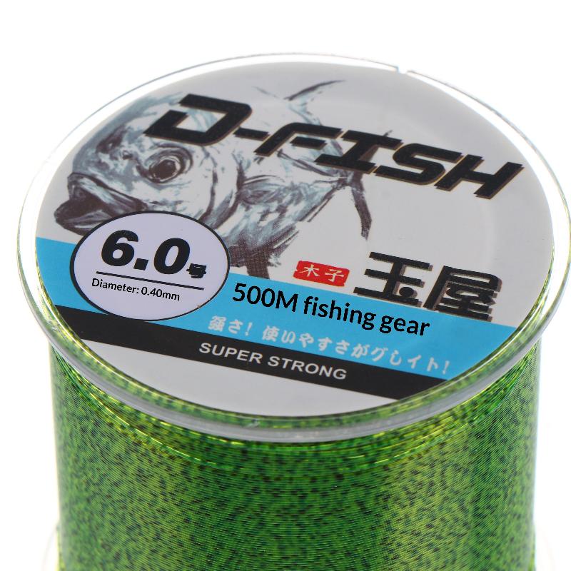 500M 3D Spotted Invisible Fishing Line Color Changing Monofilament Fishing Line Speckle Fluorocarbon Coated Carp Fishing Pesca