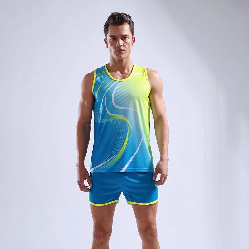 Children's Track and Field Running Training Suit Set for Men's Short-Distance Competition.