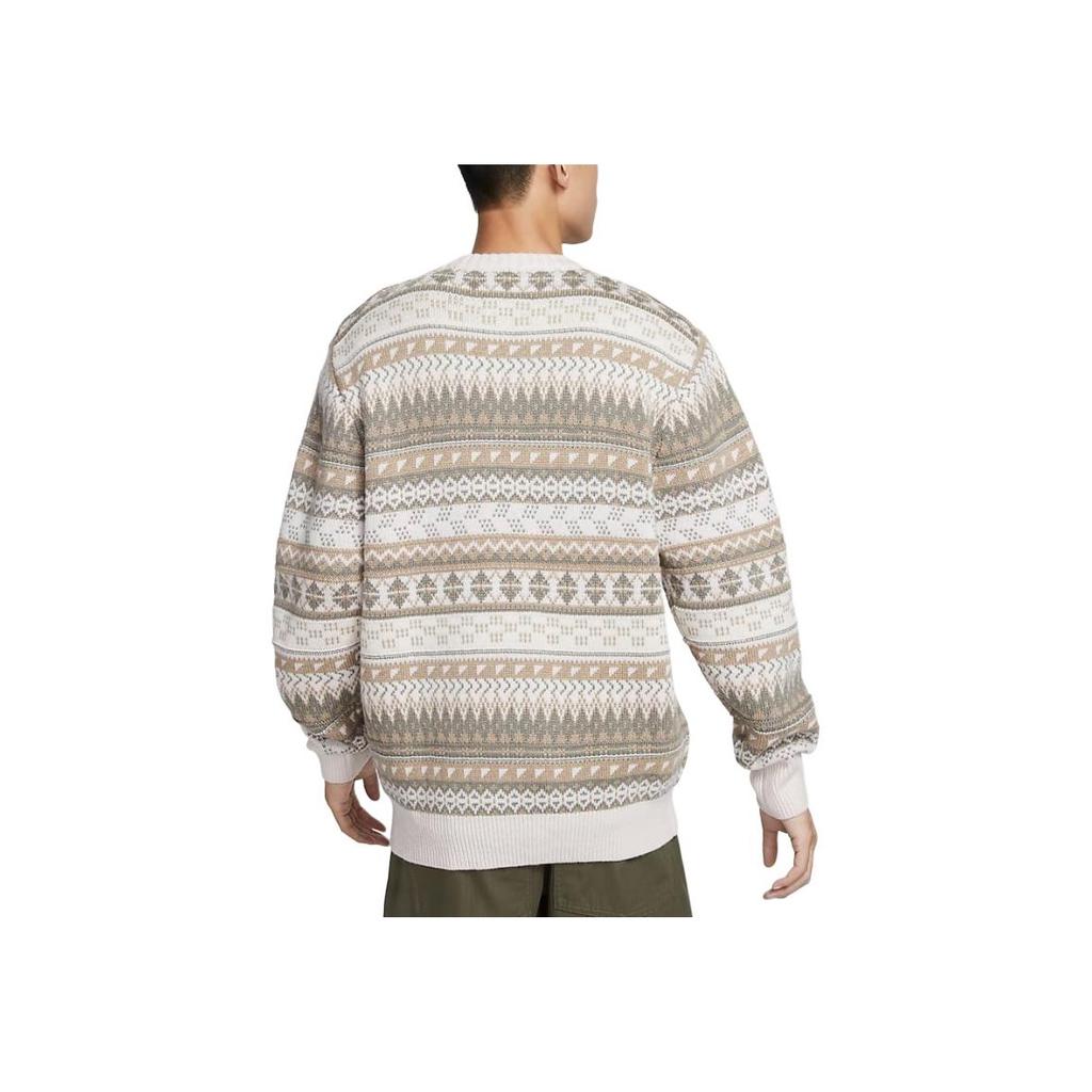 Nike Swoosh Life Fashion Comfortable Crewneck Sweater Men Sweater Light-Brown FZ0126105