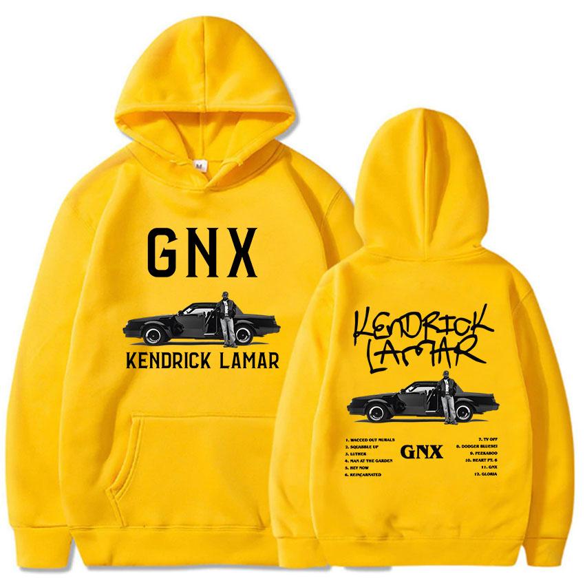 GNX Album Printing Hoodies Kendrick Lamar Rapper Rock Style Sweatshirts Unisex Streetwear Long Sleeve Hooded Men