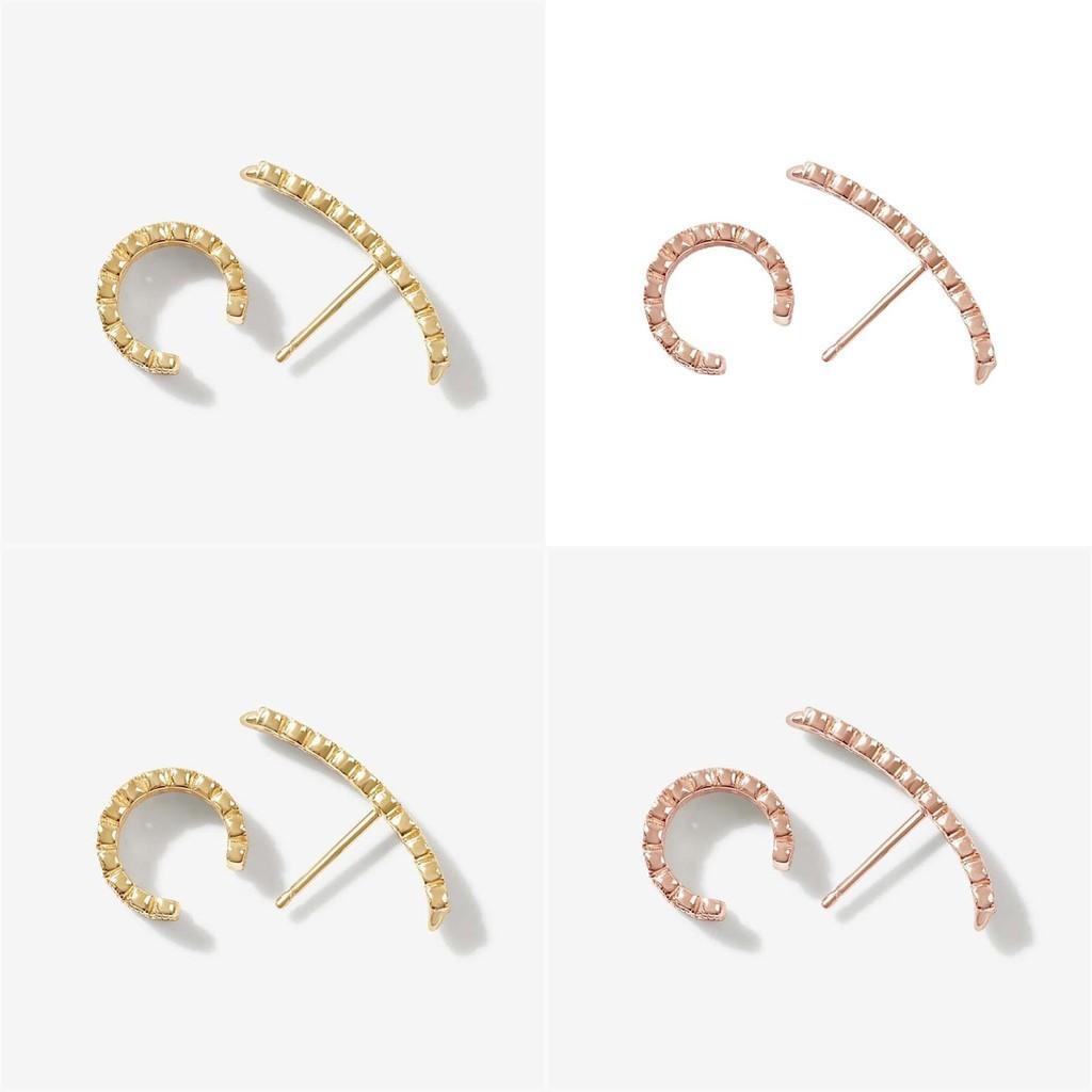 Trendy Women's Geometric Shape Earrings And Ear Clips Set Plated Alloy Fashionable Street Style Accessories