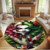 Harley Quinn Joker Print Round Rug, Washable Floor Carpet, For Entryway Dorm Laundry Room Office Study, Home Decor Birthday Christmas Gift