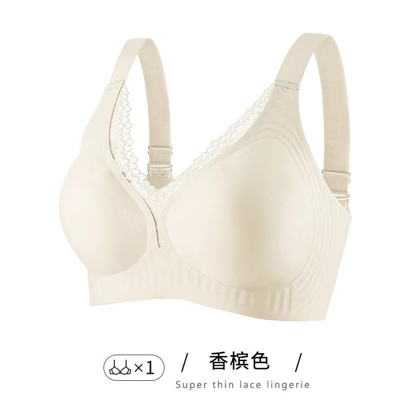 Large Size Seamless Underwear, Women's Thin Big Breasts Show Small Gathering, Secondary Breasts, Anti-sagging Adjustment Bra Cover, Summer Thin