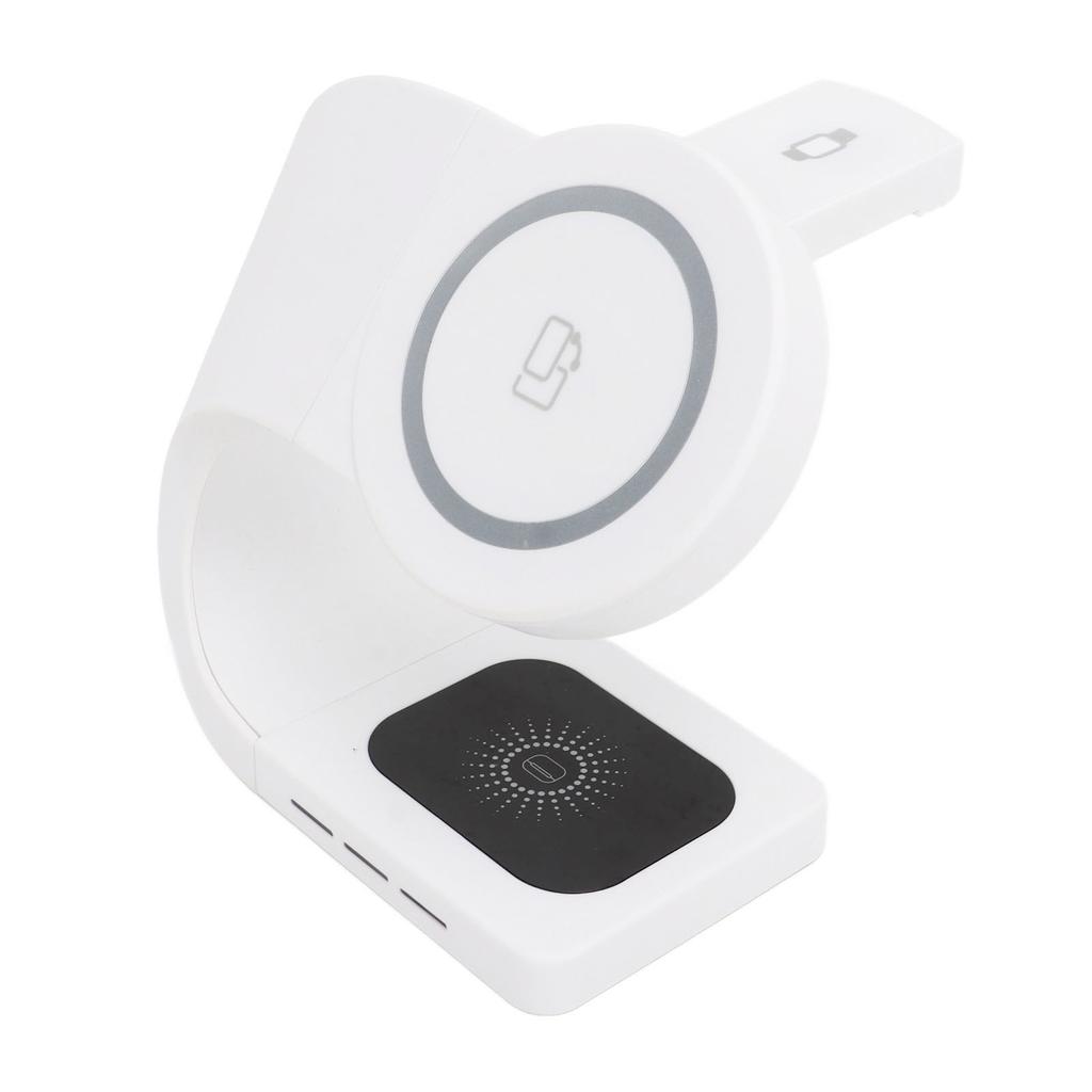 15W Fast Wireless Charger Magnetic Charging Station 3 Core Wireless Charging Dock Stand for Mobile Phones Watches