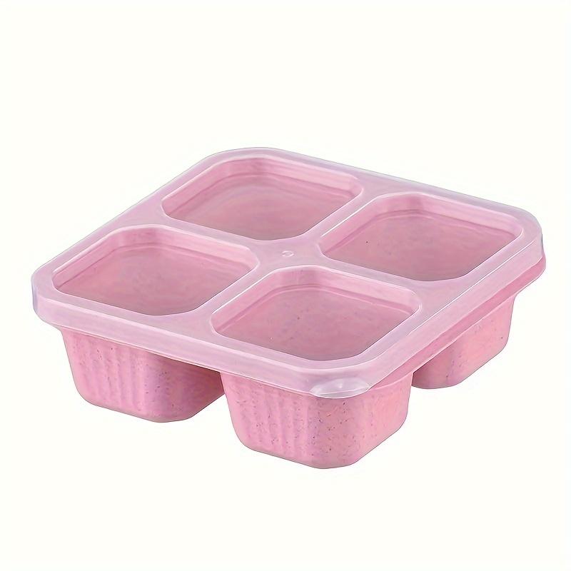 1PC Bento Box with Transparent Lid, Reusable Adult Pre-meal Lunch Container розовый