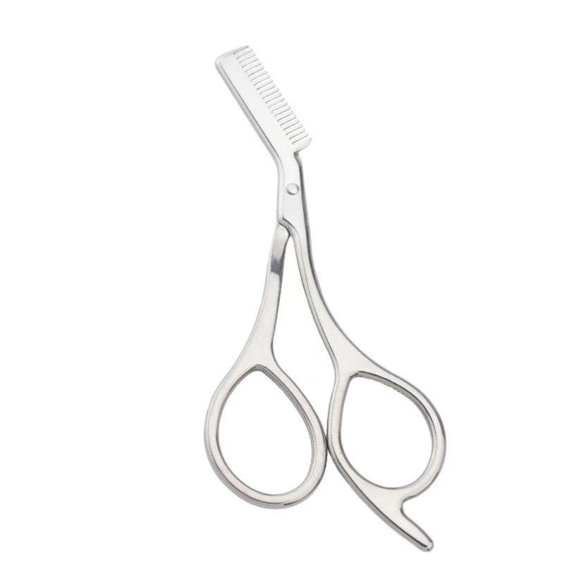 

1Pc Stainless Steel Eyebrow Trimmer Scissors Precision Grooming Tool For Men & Women Effortless Knife Hair Removal Shaver Tool