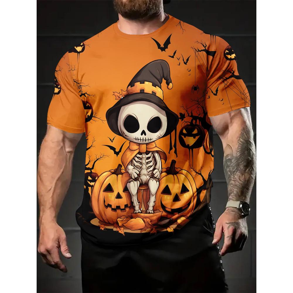 Men s Casual Loose Printed Short Sleeve Fashion Versatile Top Daily Comfort T-Shirts Men’s S