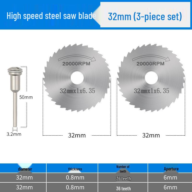 High-Speed Steel Circular Saw Blade Set for Electric Grinders and Drills