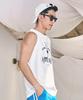 Tyubeuteuli Men'S Holiday Loose Fit Sleeveless Rash Guard A302 White