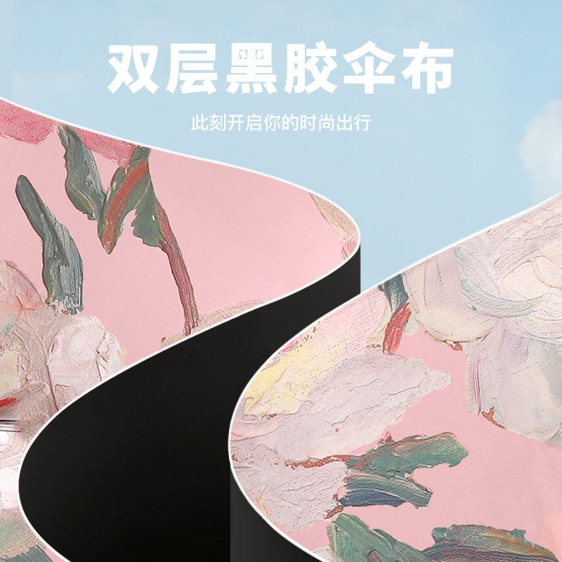 New hot-selling sunscreen two-color double-sided vinyl color umbrella three-fold sunscreen parasol sun umbrella