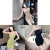 Street Style Short Bodycon Dress With Sleeveless Design For Summer Wear