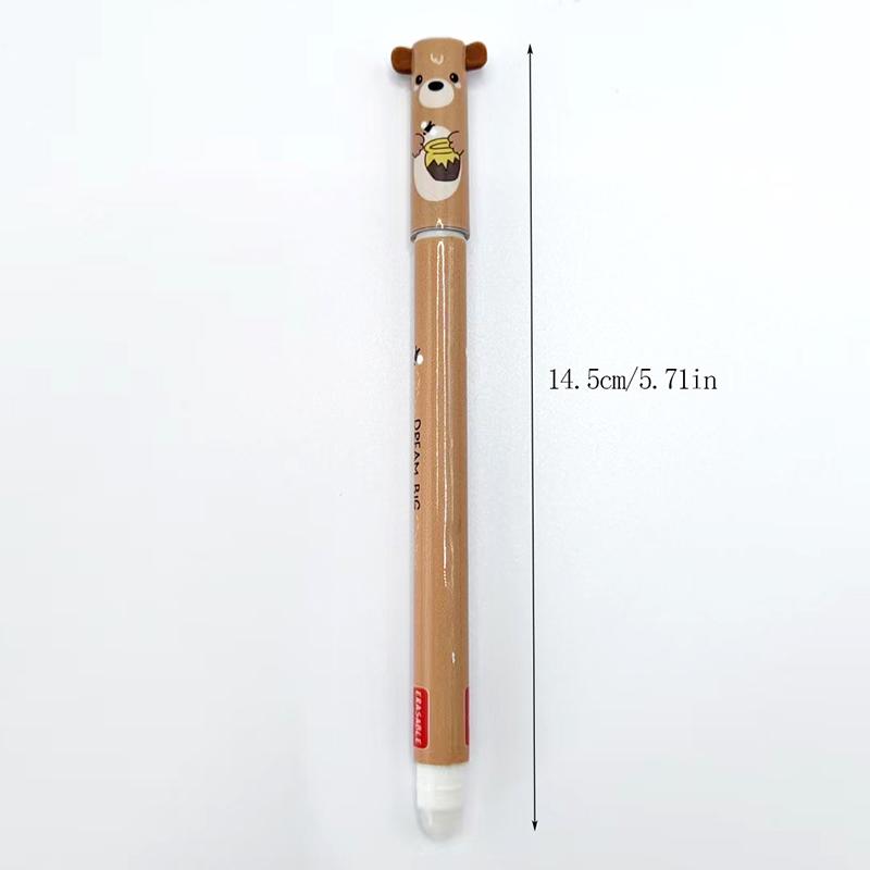 1Pcs Animal Pattern Erasable Gel Pen Cartoon Kids Writing Gel Pens Neutral Pen For Home School Work Students Stationery