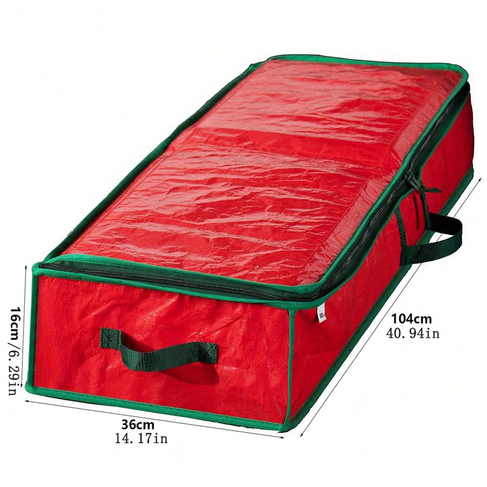 Wrapping Paper Organizer Storage Container for Christmas Holiday Gift Wrap Storage Underbed Container with Interior Pockets Fits