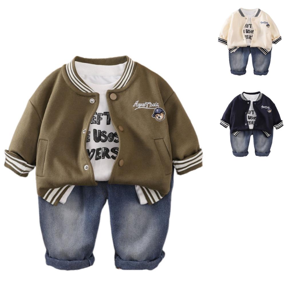 Kids Casual Long-Sleeve Set, Comfortable Daily Wear Outfits