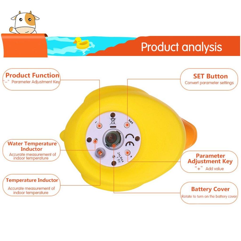 Baby Thermometer, The Infant Baby Bath Floating Toy Safety Temperature Thermometer