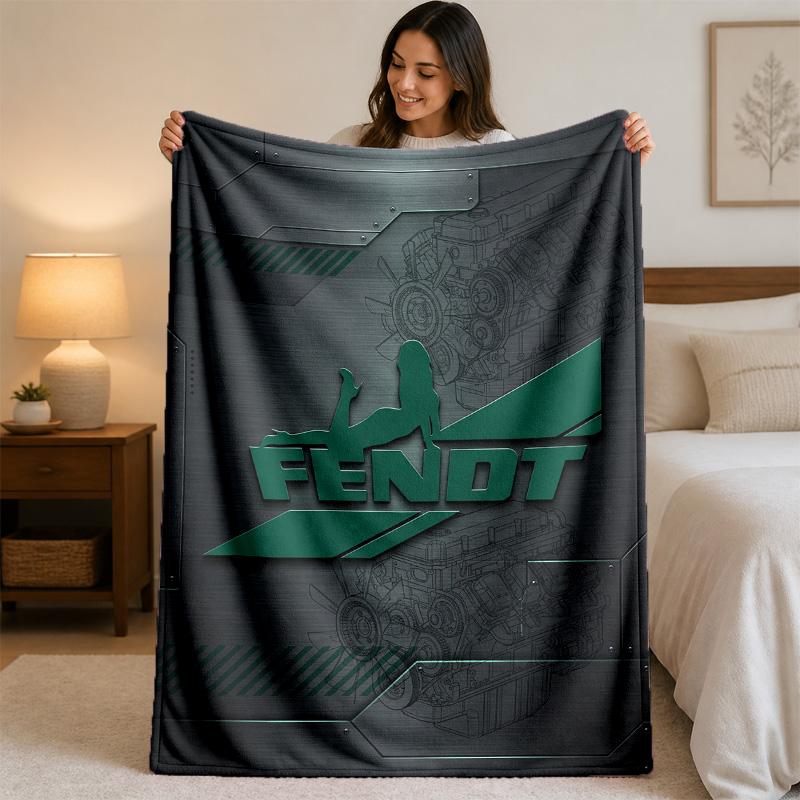 Fendt Print Flannel Blanket Cozy Lightweight Plush Throw Blanket For Bed Sofa Household Use