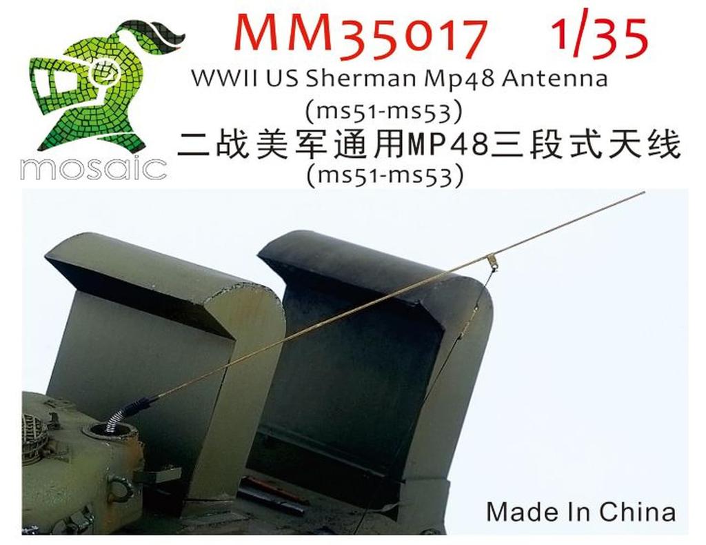 Mosaic WWII Sherman MP48 Antenna Plastic Model Parts IMM35017 1/35 (ms51-ms53) (Tank)