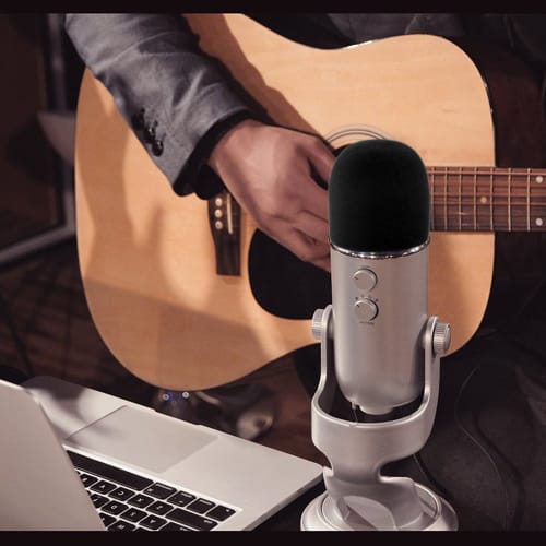 SUNMON Microphone Foam Windscreen Cover for Blue Yeti, Yeti Pro, and Yeti X Microphones, Microphone Pop Filter Mask Shield Also Fits MXL and Audio-Tec