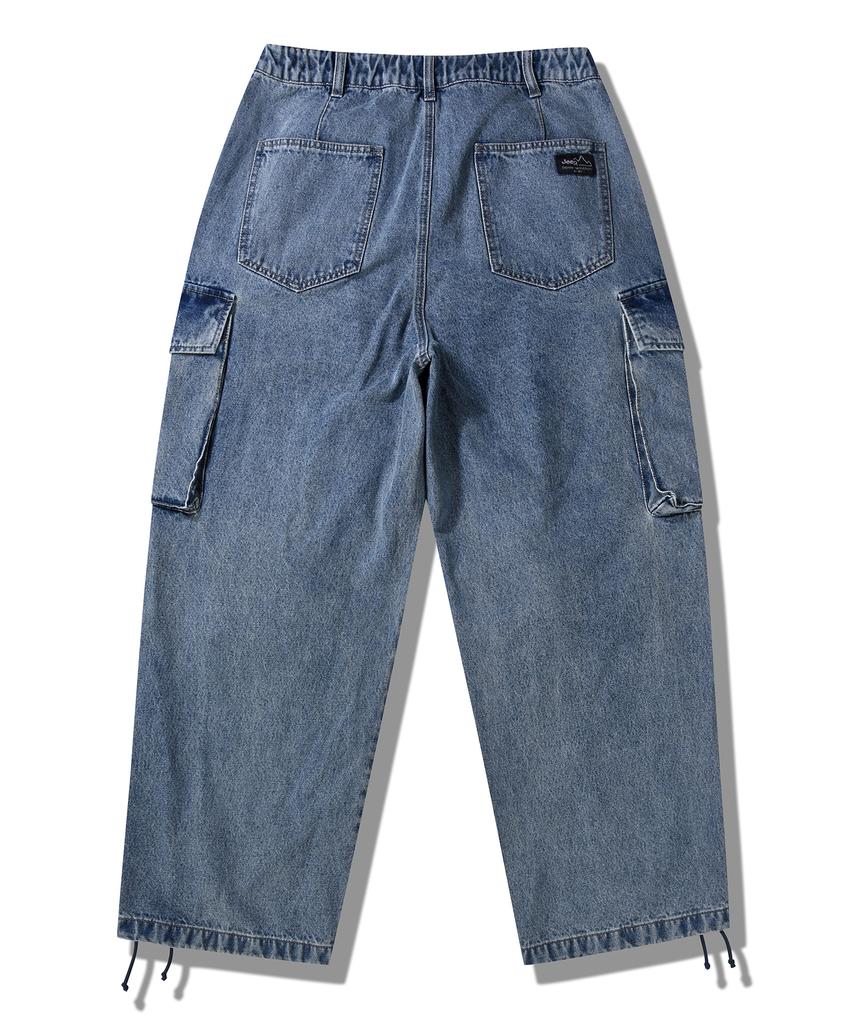 JEEP Wide Cargo Denim Pants Blue (Jp5Dpu102Id)