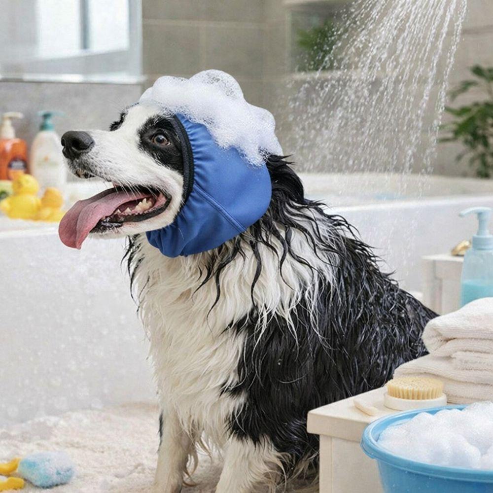 Noise Reduction Dog Ear Muffs Hearing Protection Pet Bathing Cap Pet Calming Hood  Force Dry
