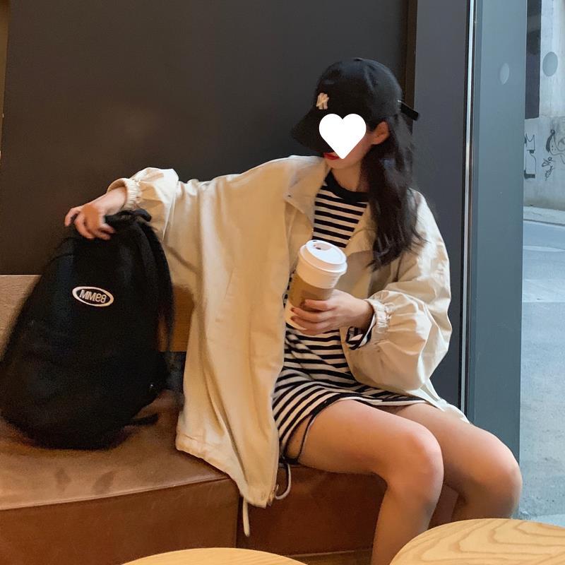 2023 Women's Harajuku Style Summer Windbreaker: Versatile Korean Long Sleeve Sun Protection Jacket