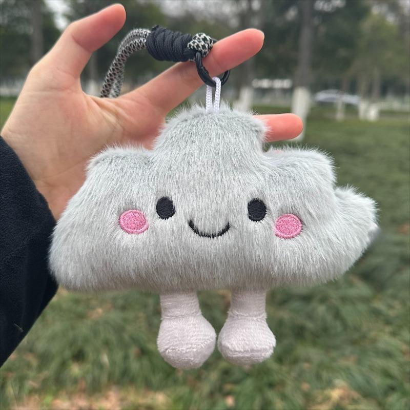 Portachiavi Peluche Nuvole Scure Carini Nuova Bambola Peluche Sole Cartone Animato Kawaii Ciondolo per Borsa Divertenti Oggetti di Scena per Gioco Previsioni Meteo Decorazioni per la Casa