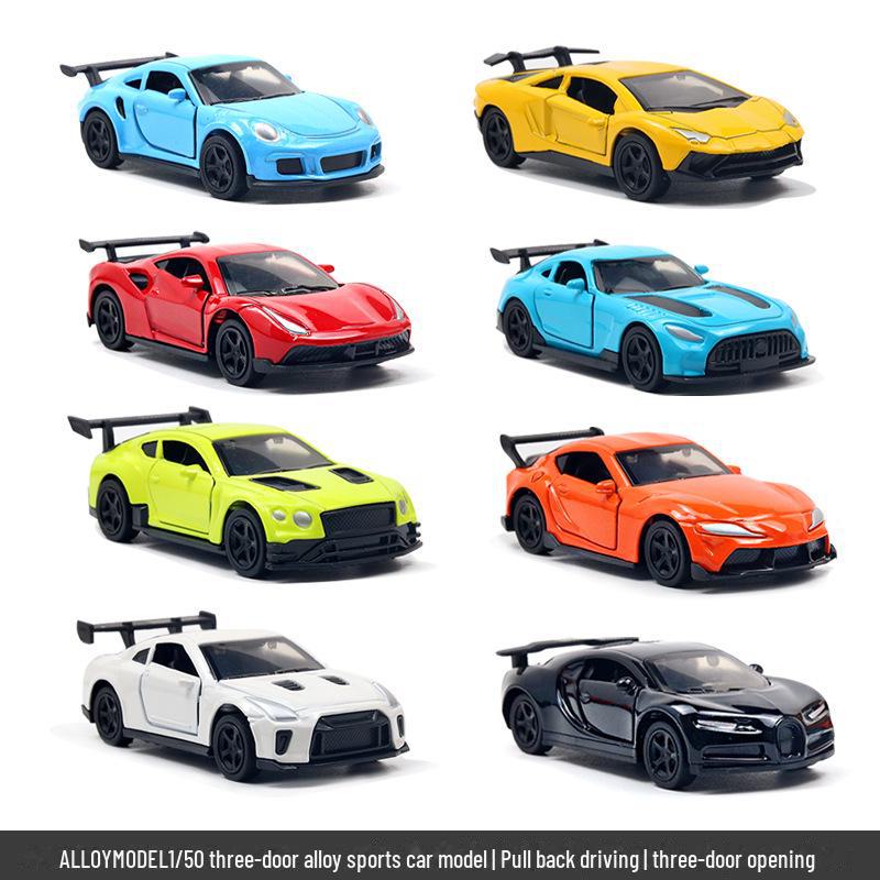 

Модель мини-спорткара из легкого сплава: 1:Игрушка для мальчиков, масштаб 50, трехдверная, с функцией инерционного движения