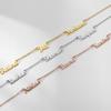 Fashion Gold Plated DIY Name Necklace Personalized Multi Nameplate Necklace Jewelry Mother Day's Gift