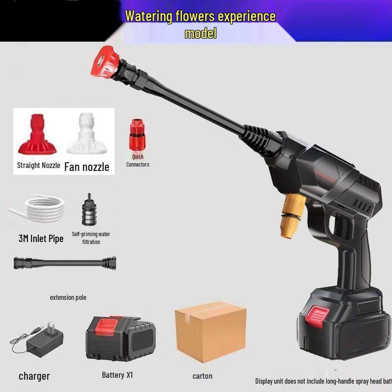 Portable Lithium Battery Wireless High-Pressure Car Washer & Water Gun for Household Use