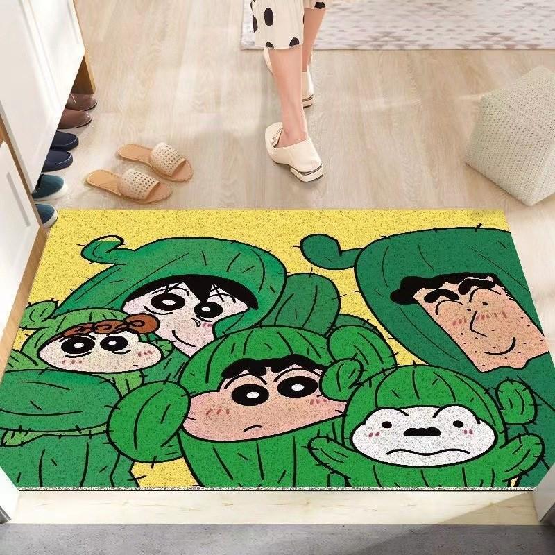 

Crayon Small New Silk Ring Floor Mat Entry Door Dirt-Resistant Household Entrance Non-Slip Mat Pvc Cutting Door Mat One Piece Hair 40 * 60cm (silk circle)