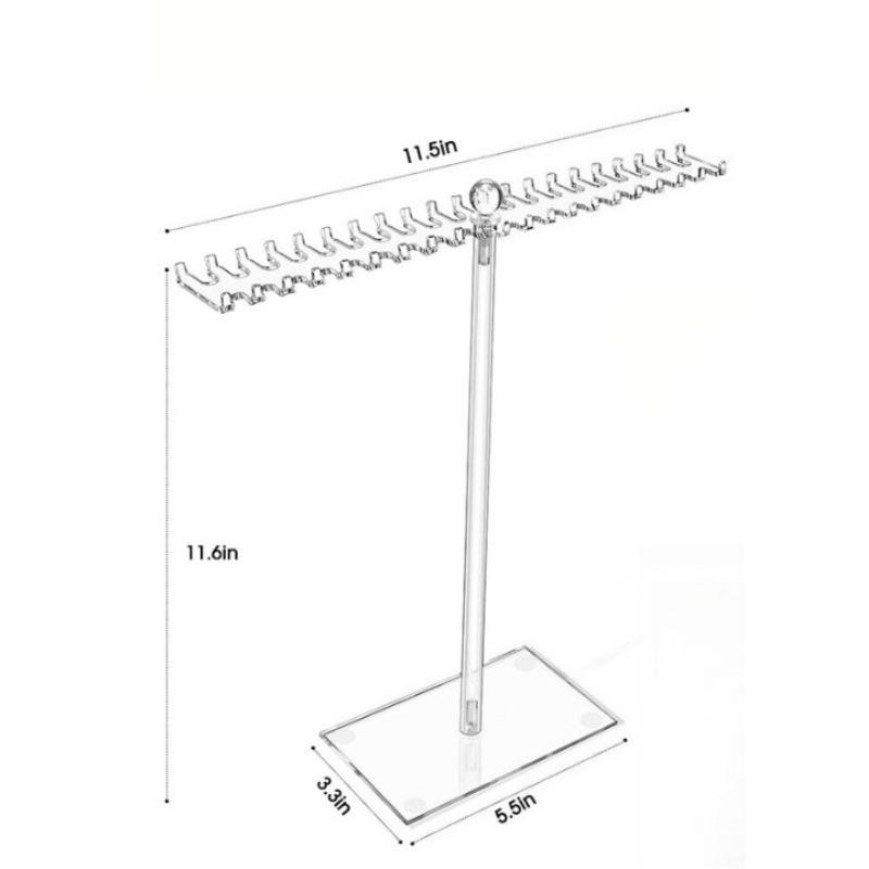 

Transparent Acrylic Necklace Display Rack Rotating Necklace Showcase Stand Jeweler Trinket Exhibition Shelf Live Streaming Prop
