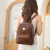 Batoh s velkou kapacitou Dámský lehký měkký kožený batoh Cestovní batoh