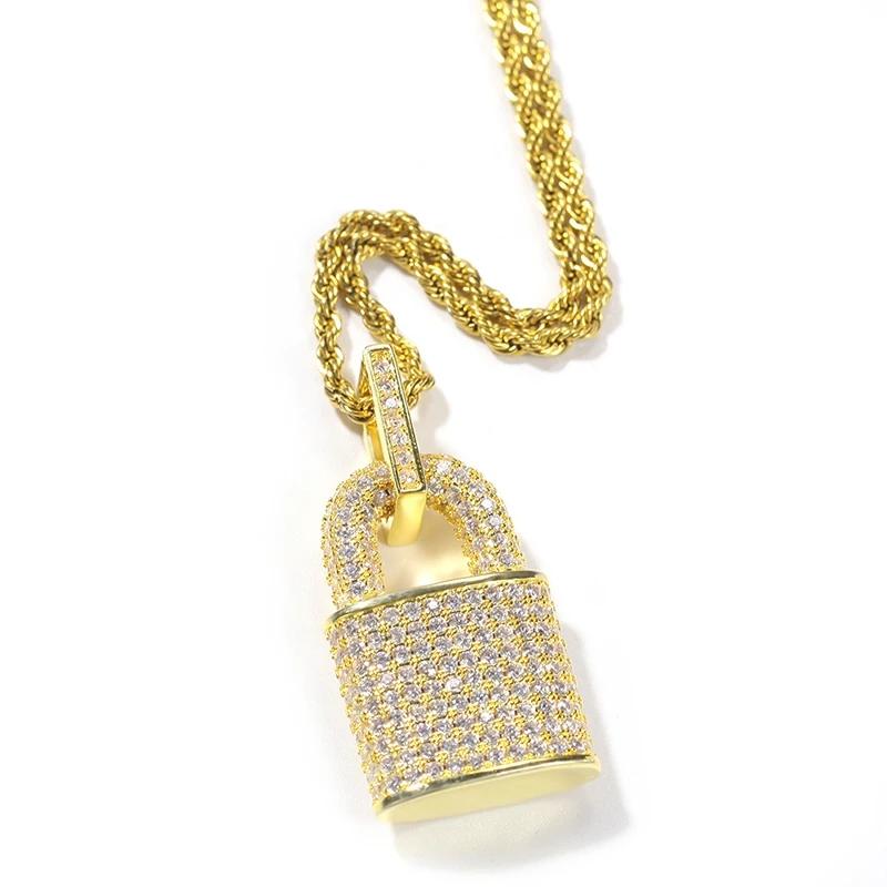 

CAOSHI Sparkling Lock Pendant Necklace for Women Gorgeous Delicate Jewelry for Engagement Party High-quality Accessories Gift 60cm