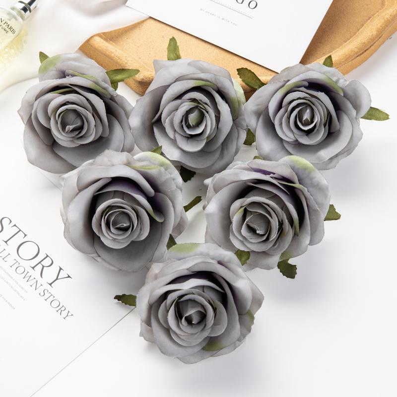 Artificial Flowers Roses Wedding Bouquets Home Decoration Garland Headdress Bridal Diy Gifts Box Christmas Garlands High Quality