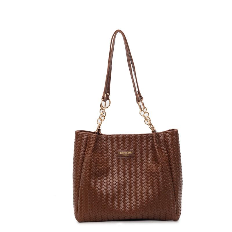 Tote bag women's 2025 new casual retro commuter bag large capacity shoulder bag woven underarm bag