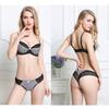Sexy gestreiftes Sexy Unterwäsche-Set Europäisches und Amerikanisches Spitze Push-up BH Hautfreundliche Atmungsaktive Unterwäsche