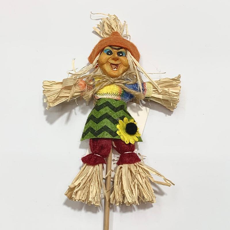 

New Halloween ornaments witch scarecrow decoration haunted house window bar scene layout props supplies