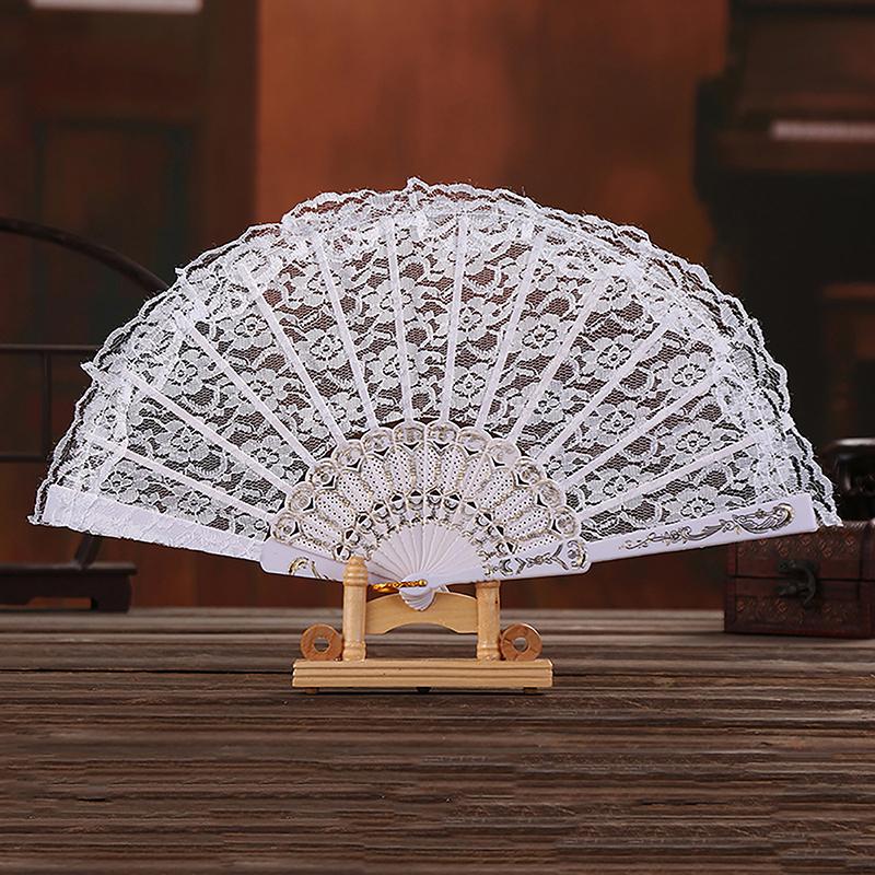 Ladies Folding Lace Hand Fan Wholesale Personalized Fans Of Old Wedding Decor For Home Decoration Ornament Dance Accessories