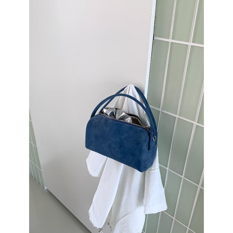 

Осень и зима новая сумка-подушка однотонная маленькая сумочка универсальная замшевая сумка-мессенджер маленькая квадратная сумка синий