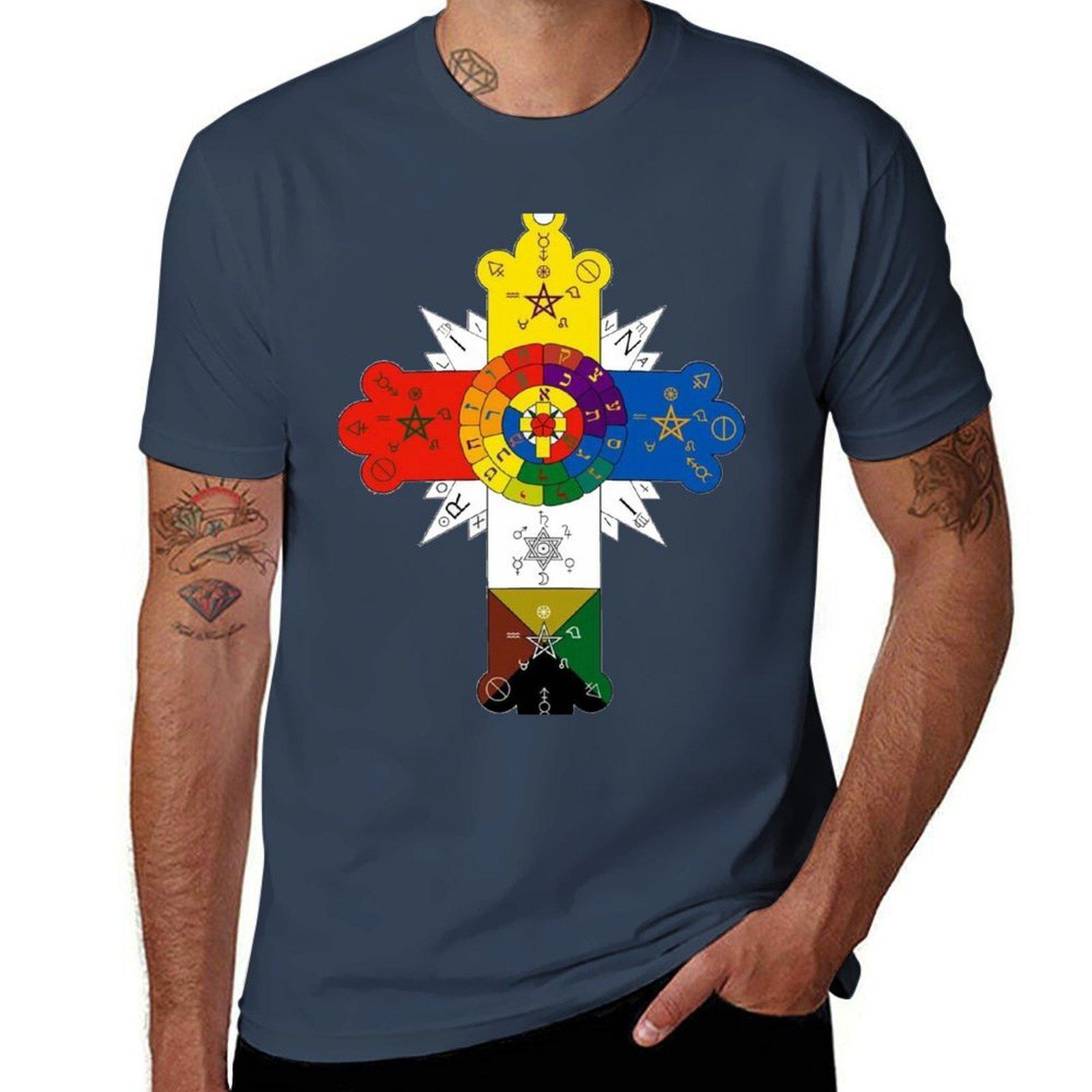 The Hermetic Rose Cross Tshirt Independence Day Short Sleeve Tshirt S