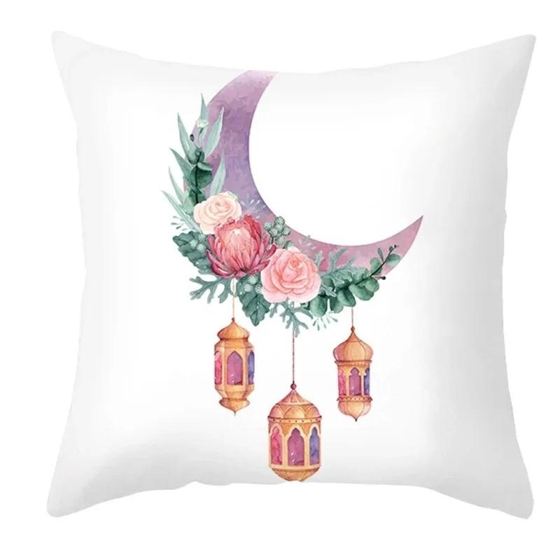 Eid Mubarak Pillowcase Moon Star Lantern Pillowcase Decoration