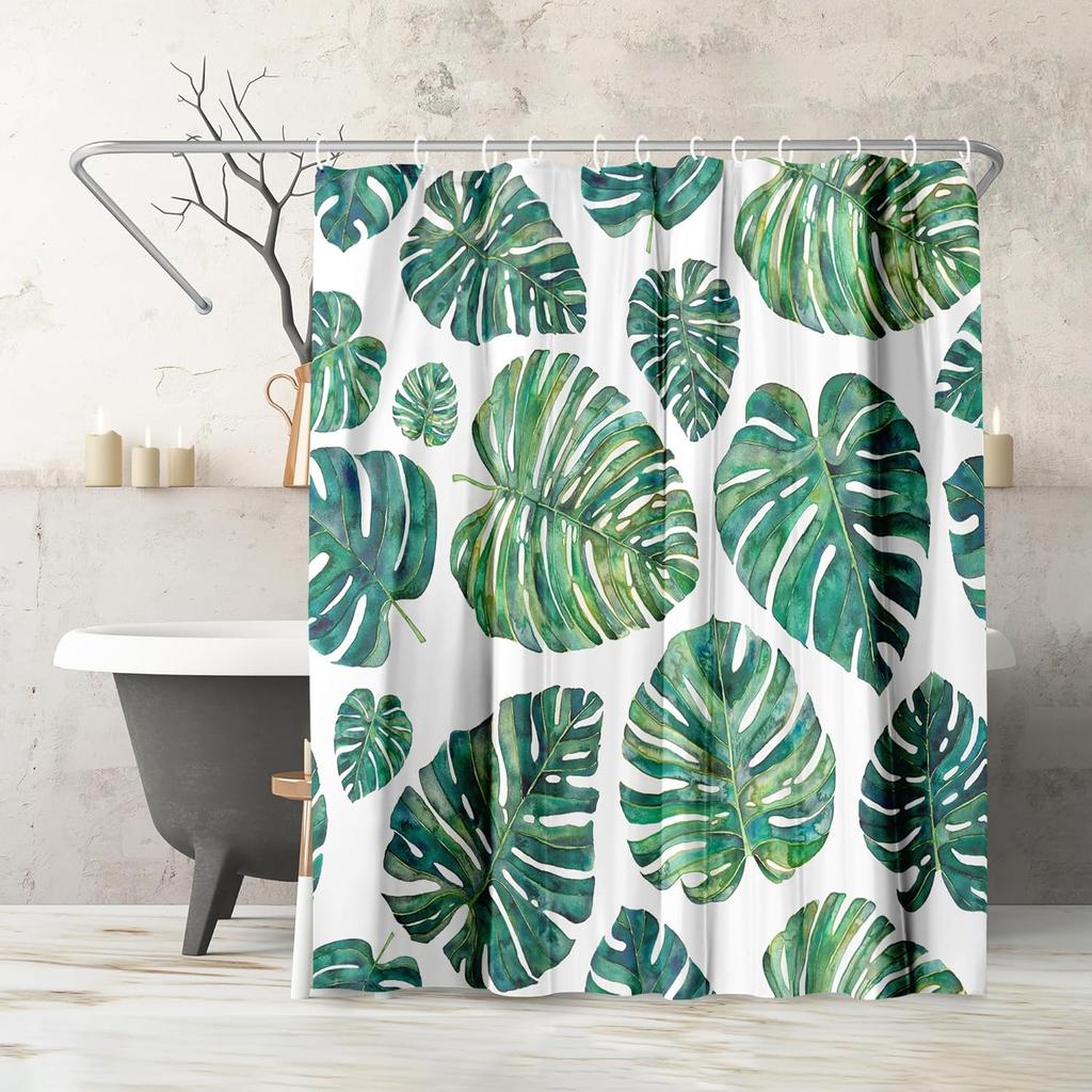 Abstrakter wasserdichter Duschvorhang in Schwarz und Weiß mit 12 Haken, dekorativer Duschvorhang für das Badezimmer, Vorhang 180x180cm