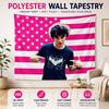 Lustiger Rosa Amerikanische Flagge Wandteppich Flachdruck Meme JungeR-Rodrick Wandbehang für Schlafzimmer Wohnzimmer Studentenwohnheim Zimmerdekoration Männer Frauen